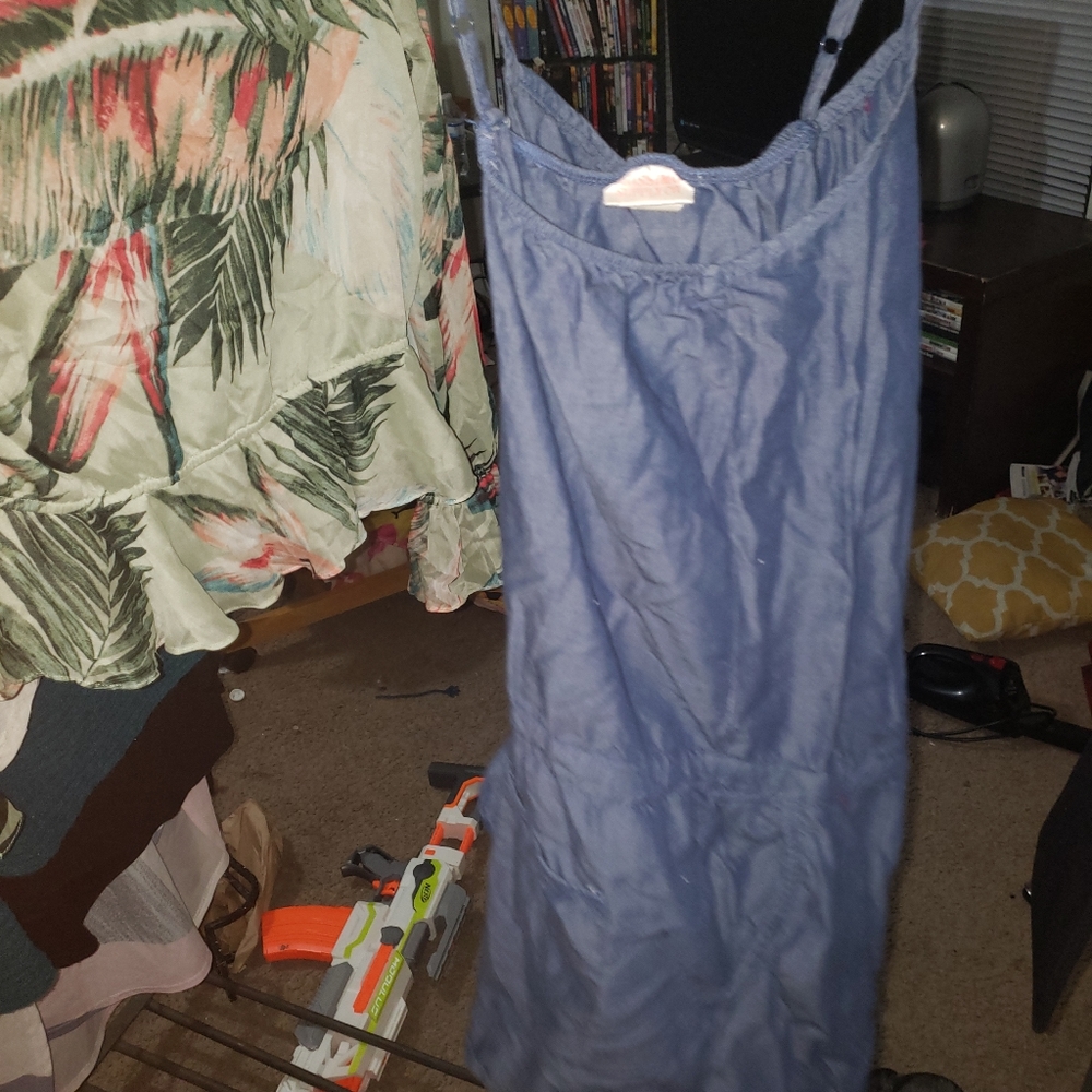 Blue romper with pockets